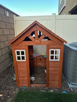 Outdoor Wooden Kids Playhouse