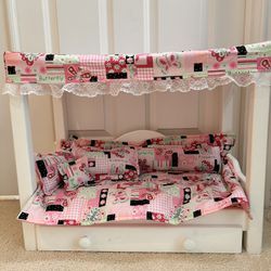 Handmade Etsy doll trundle bed 