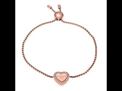 Michael Kors Gold Steel Heritage Monogram Crystal Bracelet – D'ore Jewelry