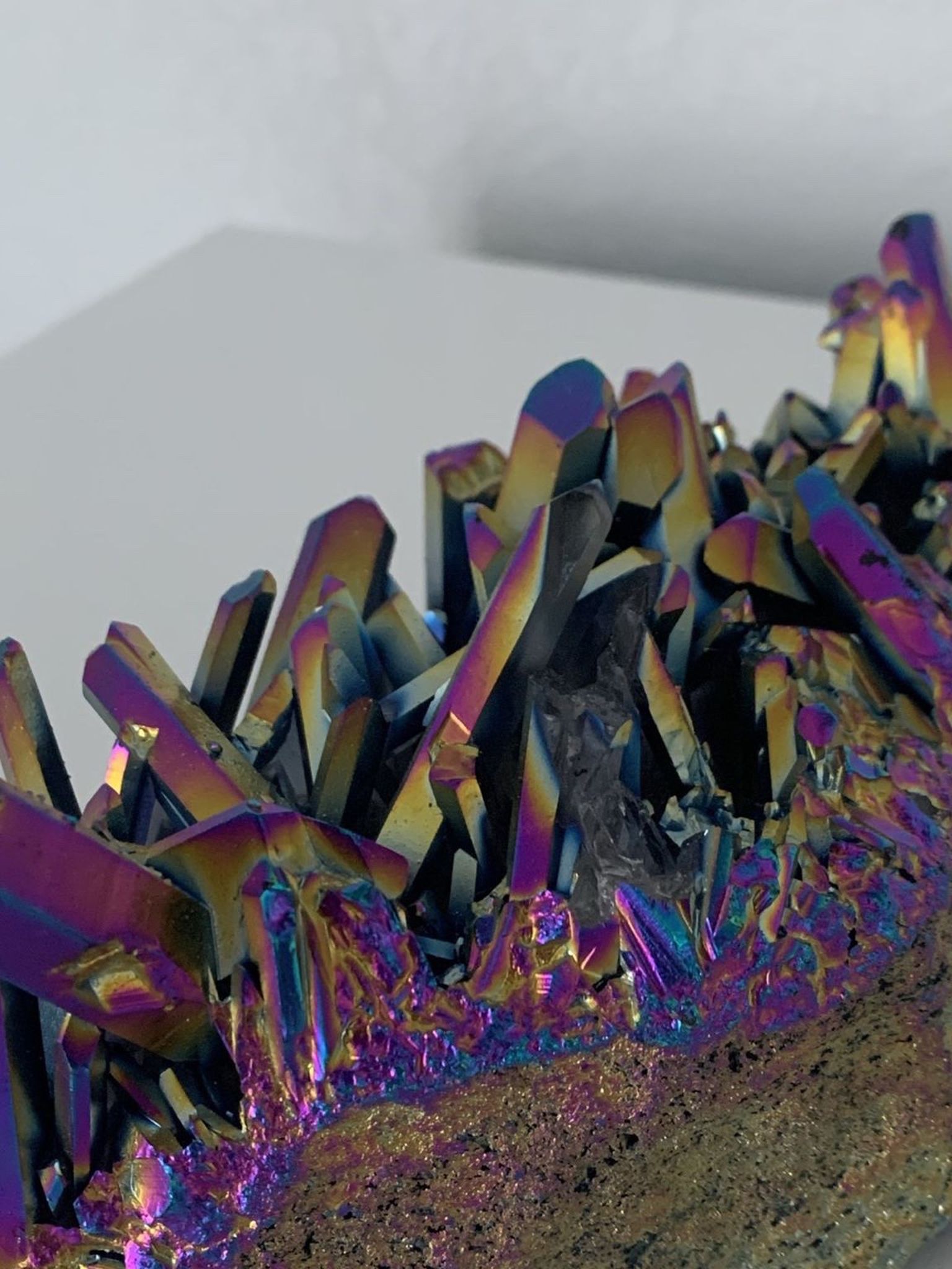 Rainbow Flame Aura Titanium Quartz Crystals (iridescent)