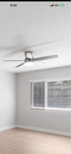 Brushed Nickel Ceiling Fan with Light