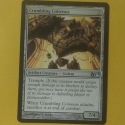 1993 MTG 2011 Crumbling Colossus #204 Artifact Creature Golem Trample Michael C. Hayes Magic The Gathering Card Game Wizards Of The Coast 