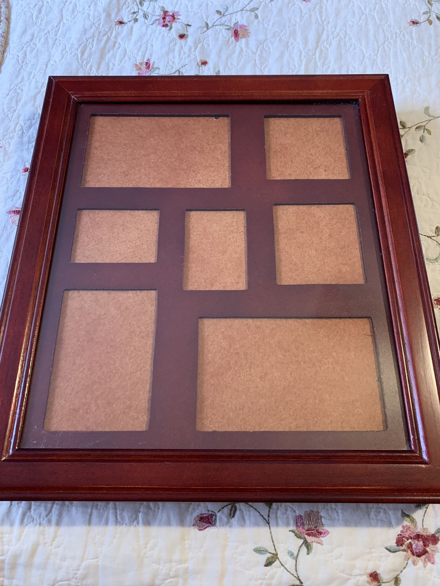Cherry Wood wall hanging picture frame jewelry box