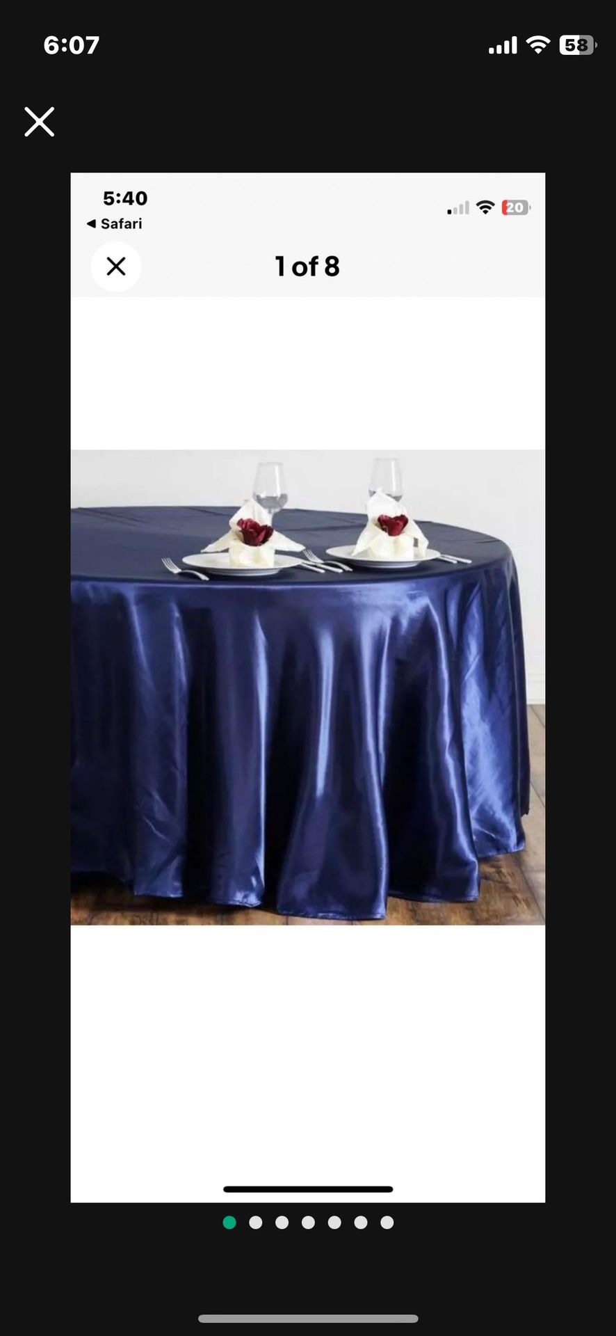 2 Styles Of Navy Event Tablecloths 16 total