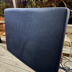Queen Size Low-Profile Box Spring (Foundation Only) - Navy Blue