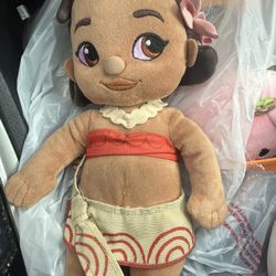 Disney Parks Exclusive Animators 12" Princess Moana Plush Toddler Baby Toy Doll
