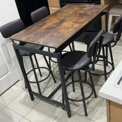 Tall Table With Stool Chairs