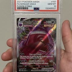 2021 Pokemon Sword & Shield Fusion strike - #157 FA/Gengar vmax PSA 10 