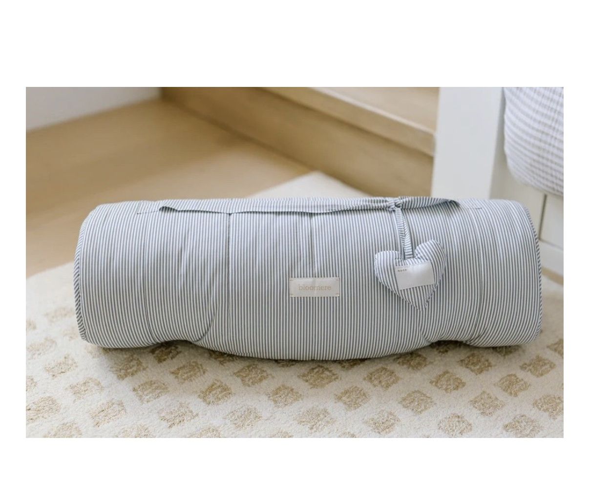 Organic Toddler Nap Mat – 100% Cotton Kids Washable Sleeping Mat & Detachable Pillow – Sleeping Bag with Soft 1.5” Pad – Ideal Nap Mat for Daycare, Pr