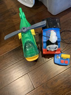 Thomas train and helicopter
