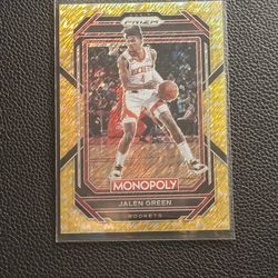 Jalen Green Gold Monopoly Prizm