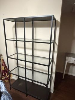 IKEA Shelf metal and glass