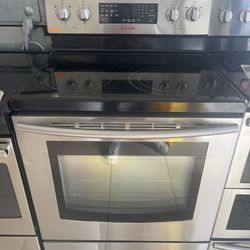 SAMSUNG GLASS TOP STOVE STAINLESS STEEL 