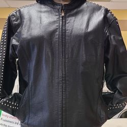 Riding Black Leather Jacket 
