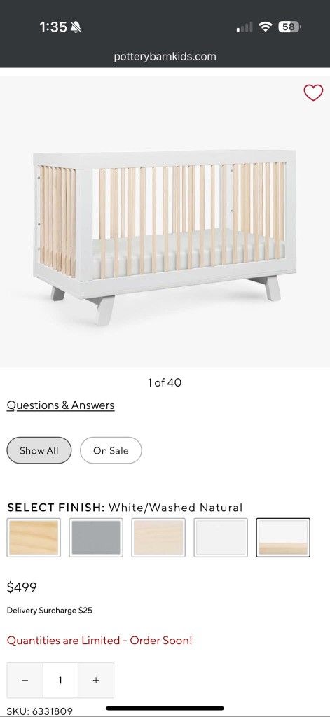 Pottery Barn Baby Crib
