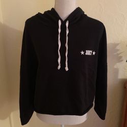 Women’s Juicy Couture Cropped Black Sweatshirt Hoodie size medium 