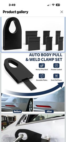 Brand New Universal Auto Body Pull & Weld Clamp Set for Dent Removal, 7 pc set