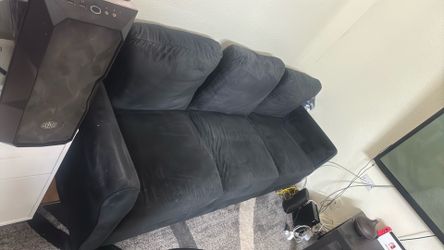 500$ Black polyester sofa
