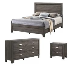 Full-Size Bed, Dresser And Nightstand