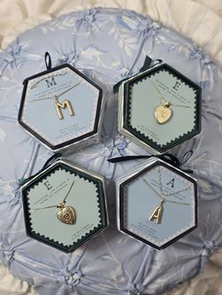 Brand New Target Gift-Boxed Necklaces (M, E, E, A)