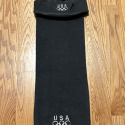 USA Olympic Dark Gray Hat and Scarf