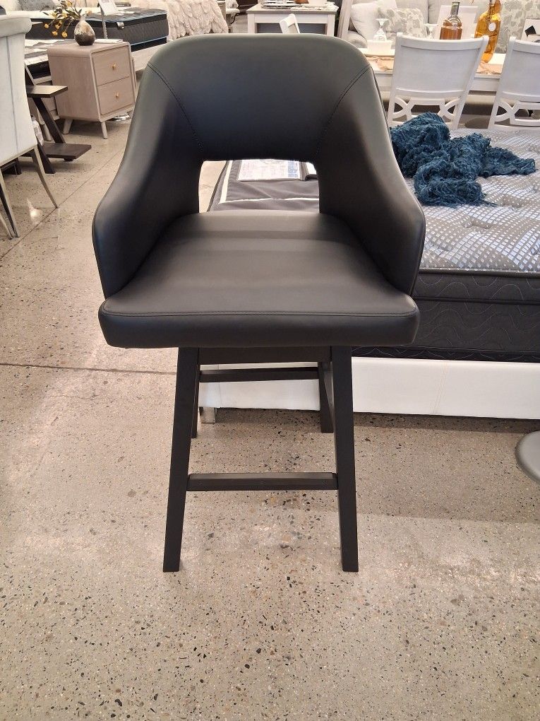 Leather Swivel Bar Stool