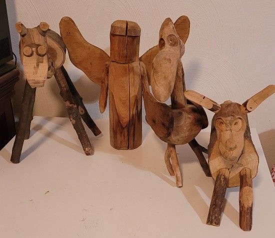 Handmade Wooden Carved Animals