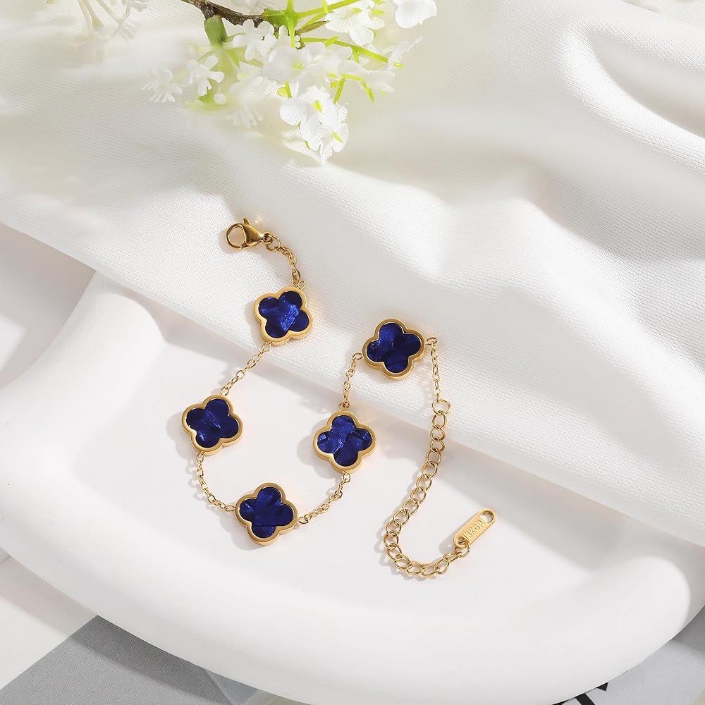 [SALE/VENTA] Clover Bracelet – 18K Gold Vermeil, Luxe Enamel Finish