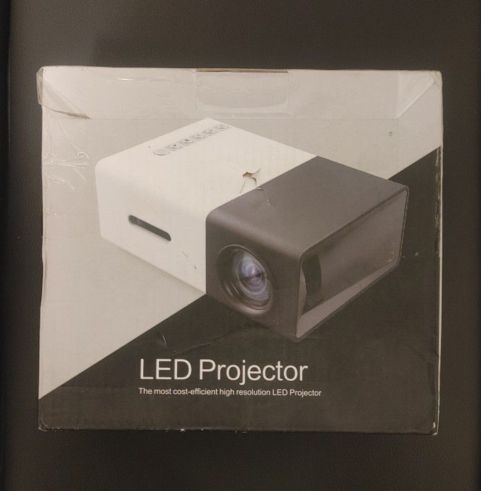 Mini Movie Projector, 24-60 Inches Screen 1080P Portable Projector Compatible with HDMI| AV| USB| Laptop, Built-in Speaker, LED Light Source, Electron