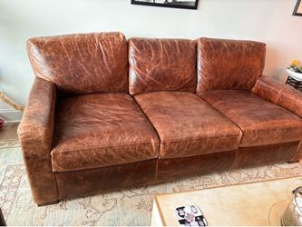 Genuine, leather sofa, espresso, Brown excellent condition