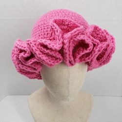 Pink Ruffled Hat