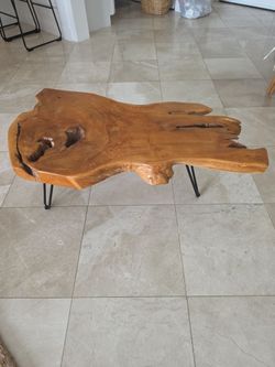 Wood cocktail table