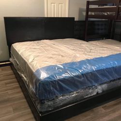 New King Size Bed Frame With Mattresses Included! Delivery Available 