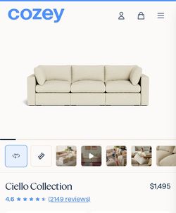 Cozey Ciello cloud sofa — perfect condition!
