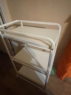 White Rolling Utility Cart – 3 Tiers