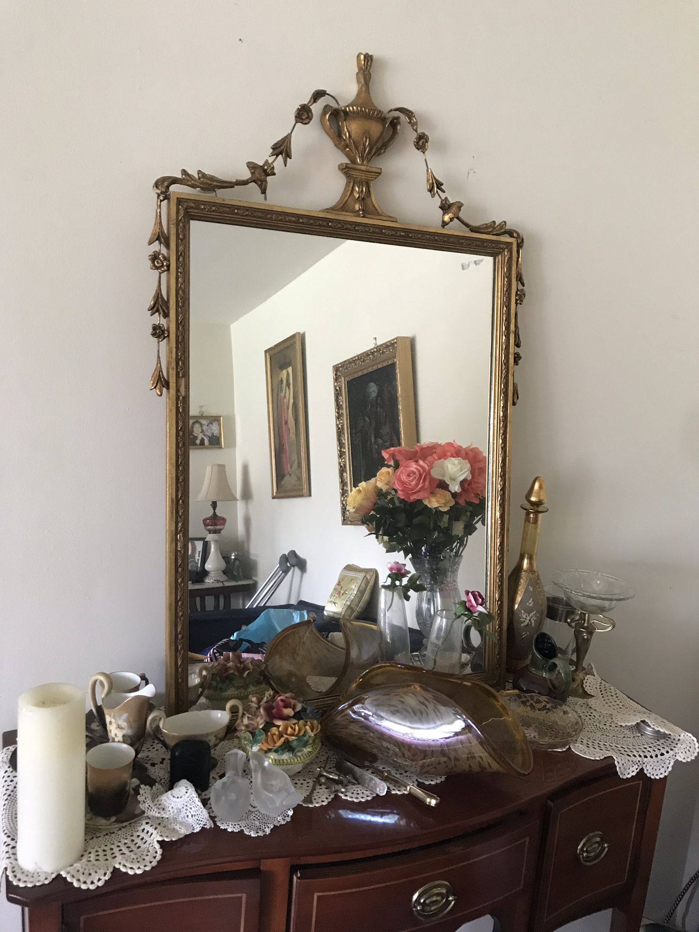 Antique foliage gold Mirror PENDING