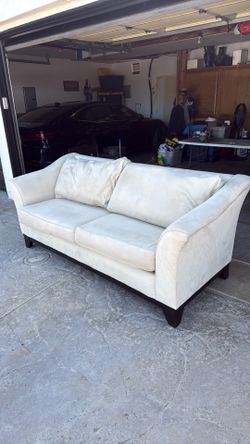 Suede white couch