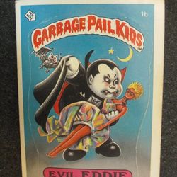 EVIL EDDIE 1b Garbage Pail Kids 1985 Topps Series 1 GPK