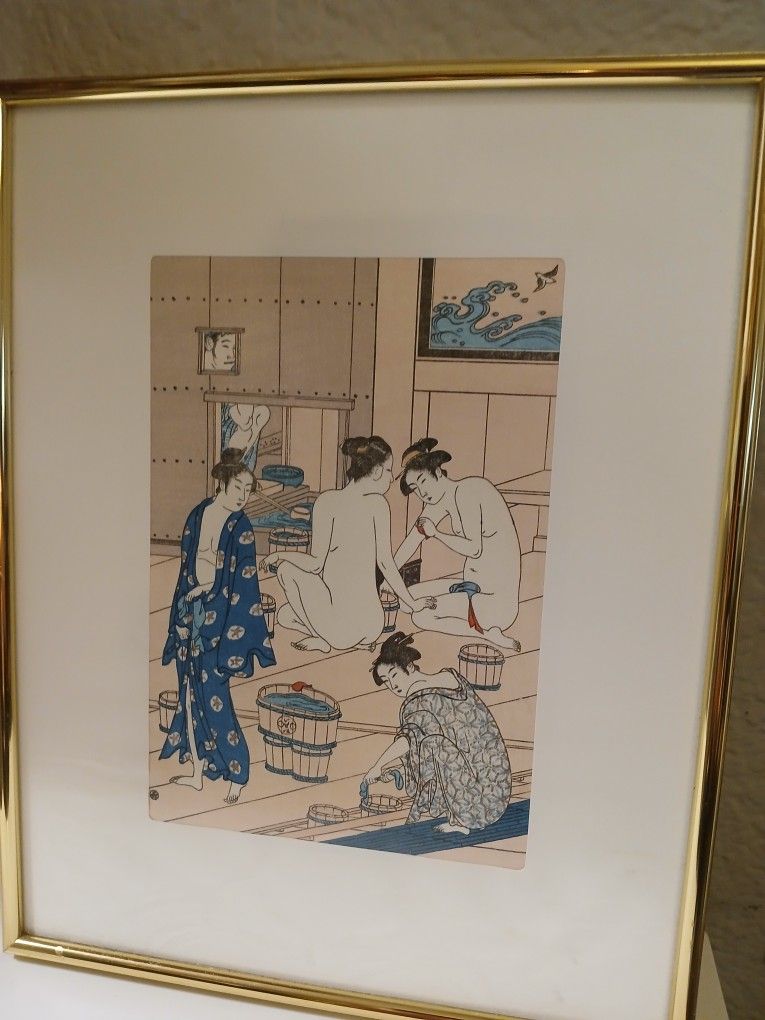 Framed Japanese Public Bath House