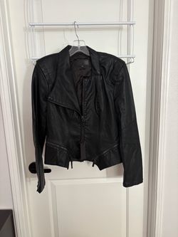 BLANK NYC Pleather Black Moto Jacket Women’s Medium NWT