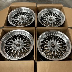 New 18 Inch WORK VSXV Style Forged Rims Wheels 18x9.5 +22 (5x114.3) Squared Set  Fits Most Toyota Scion Lexus Subaru Infiniti Tesla Mustang G35 Q50 Q6