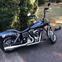 Harley Davidson , Vintage  2003 Dyna Wide Glide 10O Th  anniversary Edition Blue/Silver 