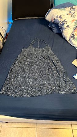 NavyBlue White MidDress 