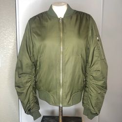 Olive Green Bomber Jacket