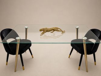 BLACK & GOLD DINING SET - 3 pieces 🤩🤩🤩