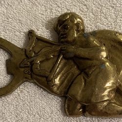 Vintage/Antique ENGLISH Horse Brass - Cupid (doubles As Bottle Opener)