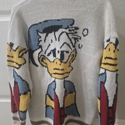 Knitted Donal Duck Cardigan Sweater