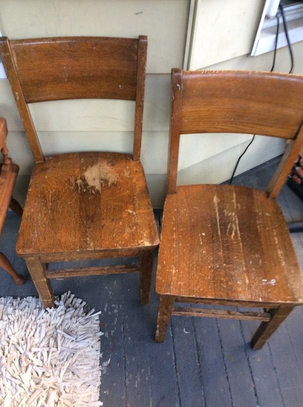 Antique school chairs
