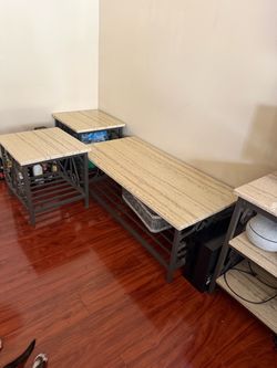 Coffee table, tv stand and 2 end tables