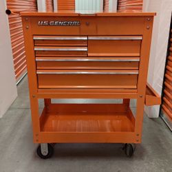 U.S. General 30” 5-Drawer Mechanic’s Tool Cart – Orange – Great Condition